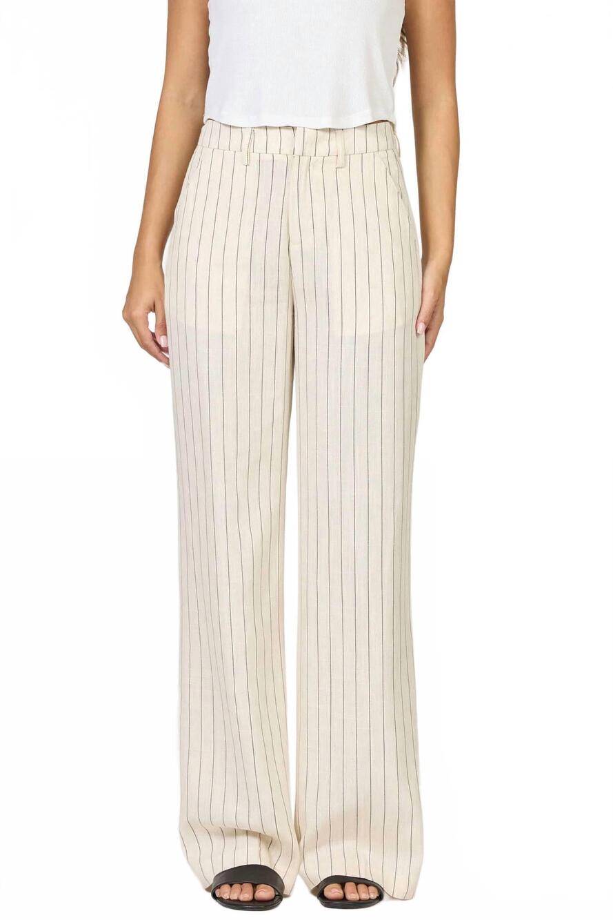 NEW DEAR JOHN DENIM brandy mid rise trousers in creamy black